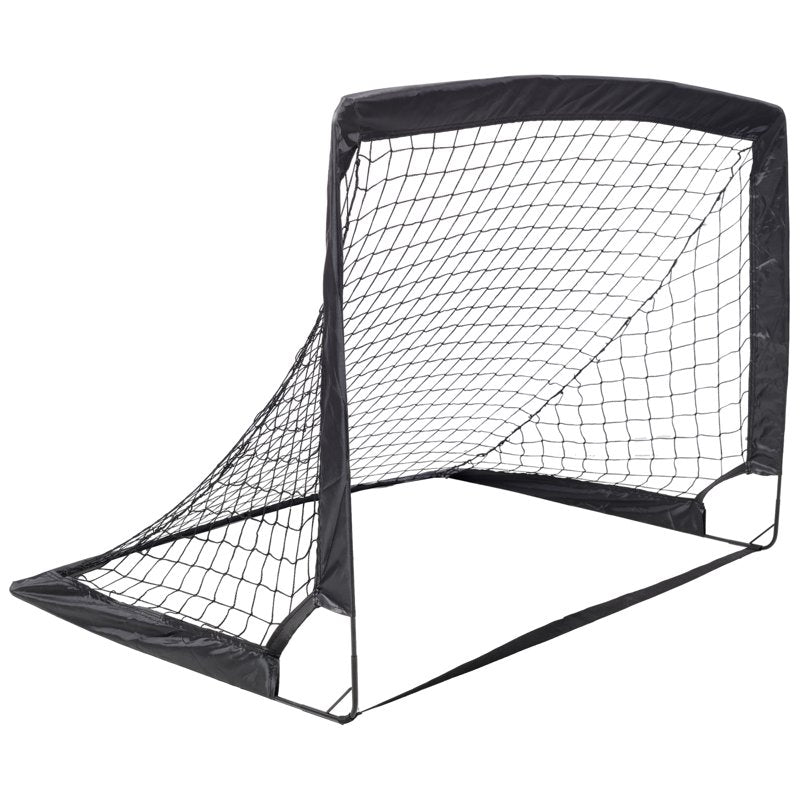Leumius 2 Pack Pop Up Soccer Goals - 4' x 3' Portable Indoor/Outdoor Black