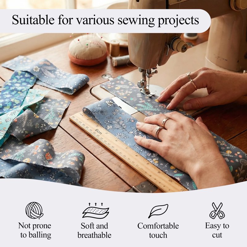 Precut Quilting Fabric Strips Bundle - 76 Pieces, Cotton Floral Patterns