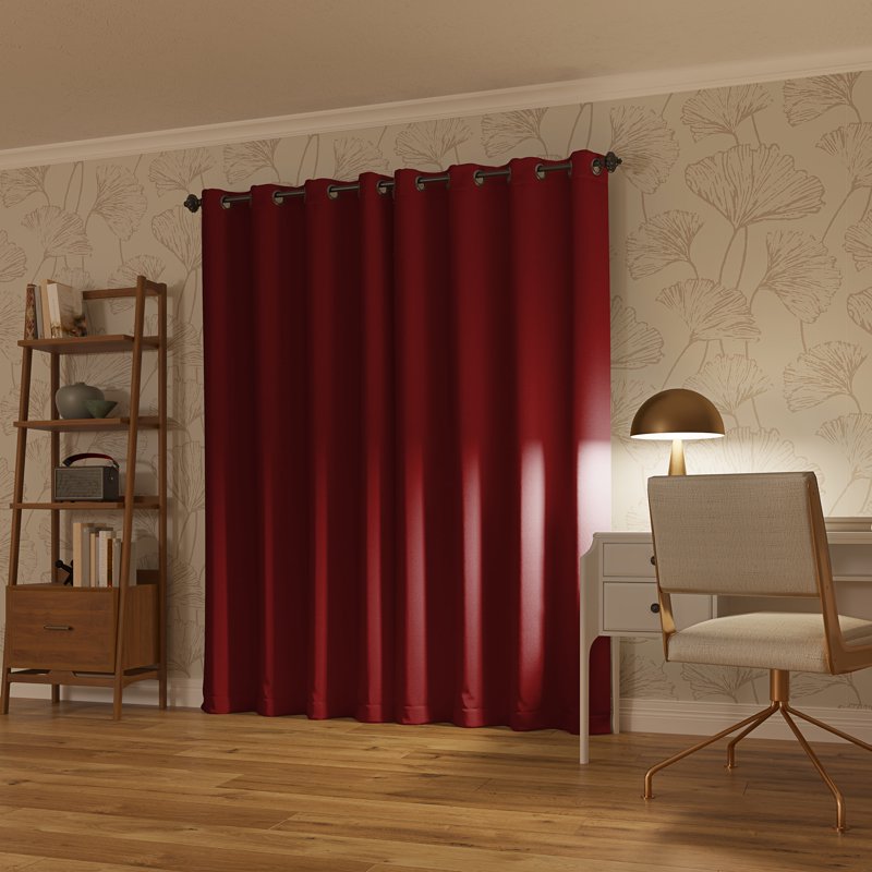 Blackout Grommet Curtain Pair - Room Darkening Thermal Window Drapes