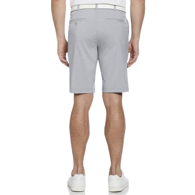Men's 10-Inch Performance Heather Golf Shorts with Flex Waistband & Sun Protection