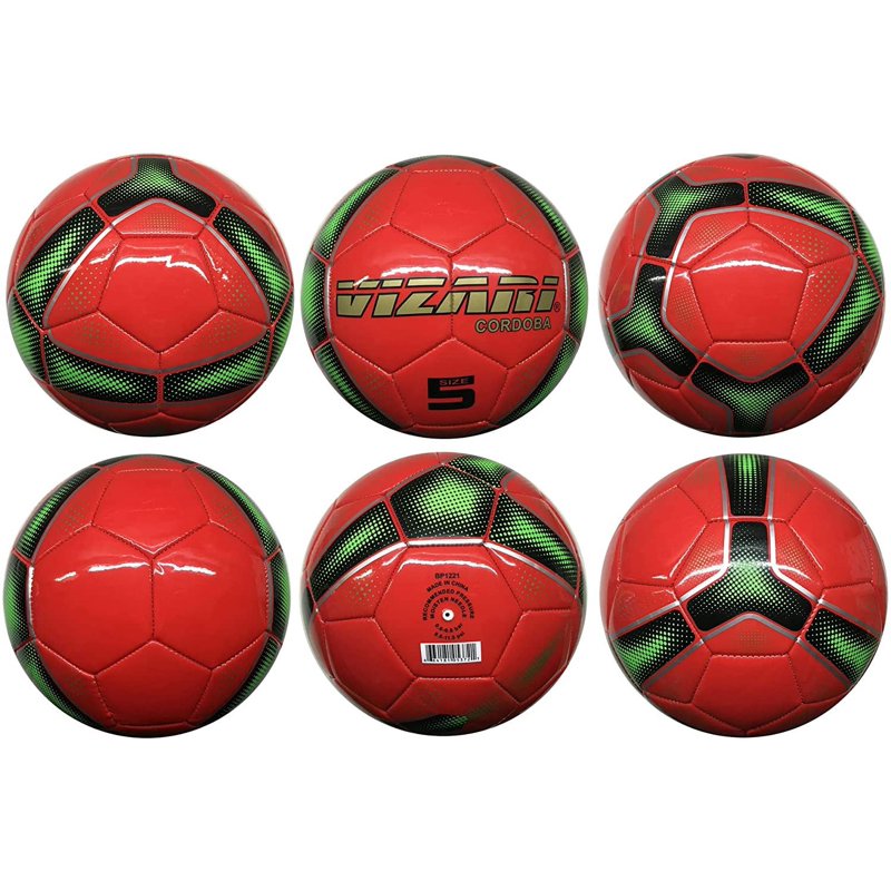 Vizari Cordoba Soccer Ball - Sizes 3, 4, 5 - Durable TPU Ball Red (Variation: 5, Red, Single)