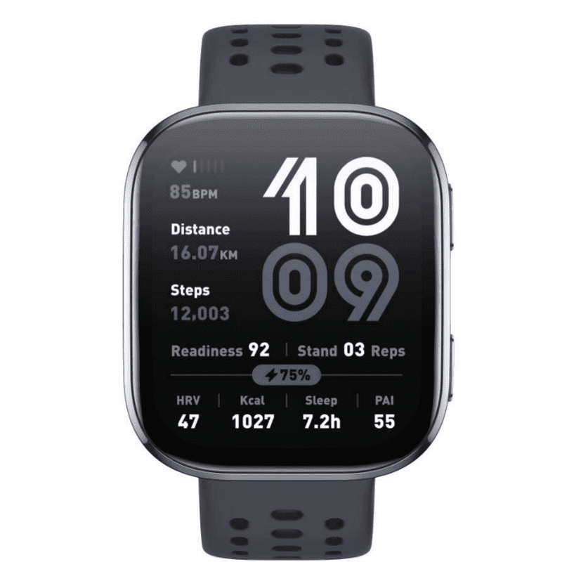 Smart Watch Fitness Tracker with AMOLED Display & 140+ Modes - Waterproof, 14-Day Battery
