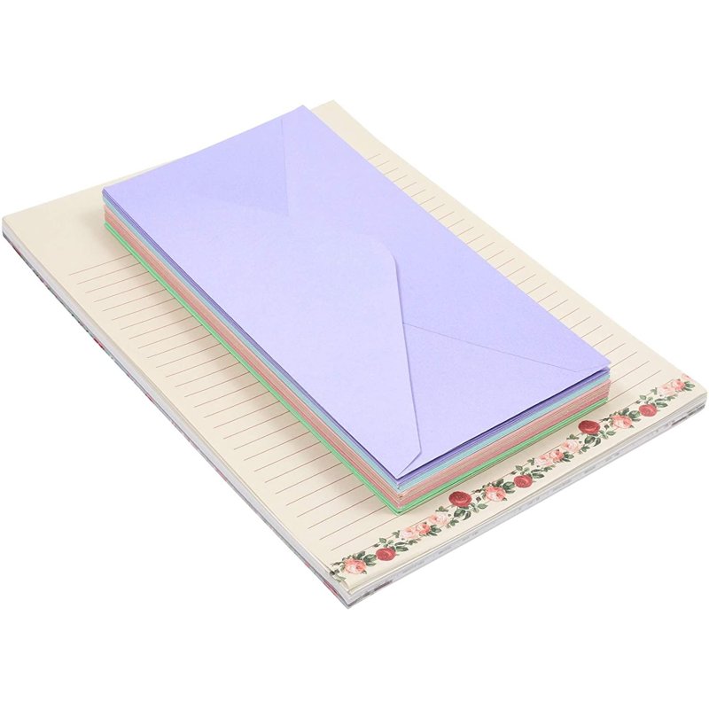 Vintage Floral Stationery Set with 60 Sheets & 30 Envelopes for Letters & Crafts