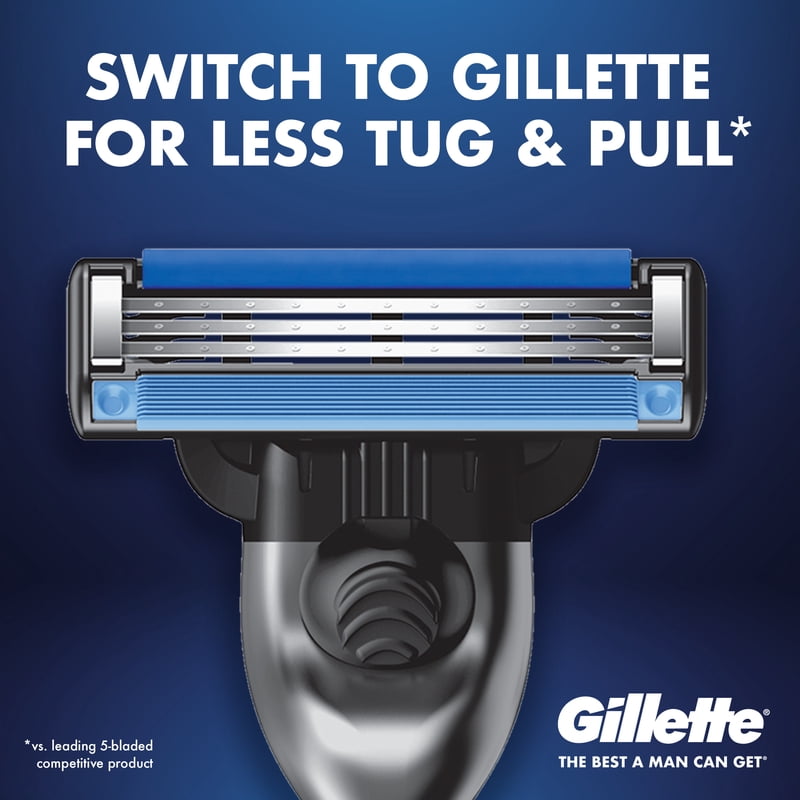 Gillette Mach3 Men's Razor Handle & 10 Blade Refills - Close Shave