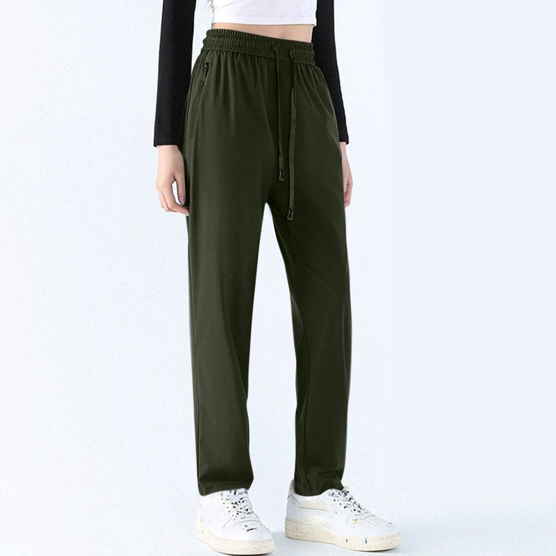 Women's Casual Stretch Active Pants with Pockets - Summer Breathable & Quick Drying