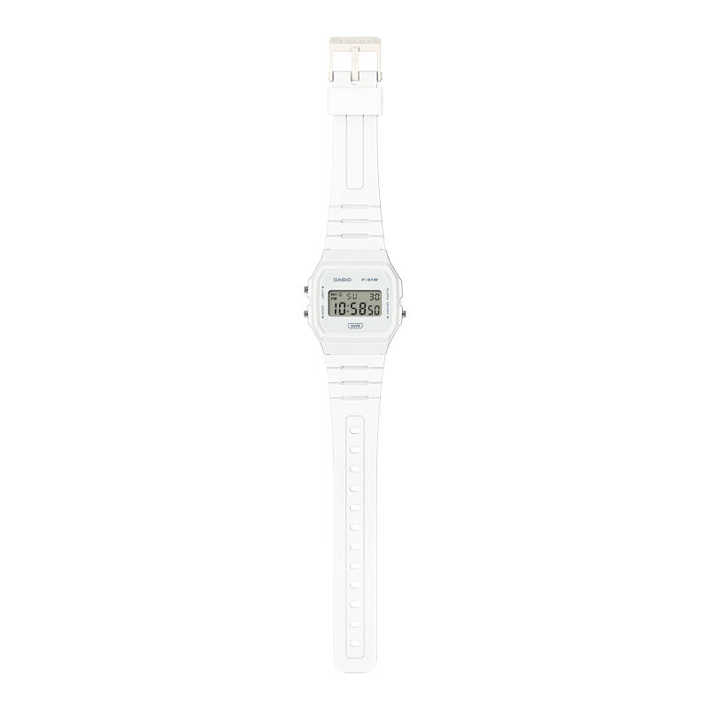 Digital Wristwatch with 7-Year Battery Bio-Based Resin Band White