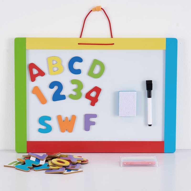Wooden Educational Learning Board for Preschool Kids - Alphabet & Numbers