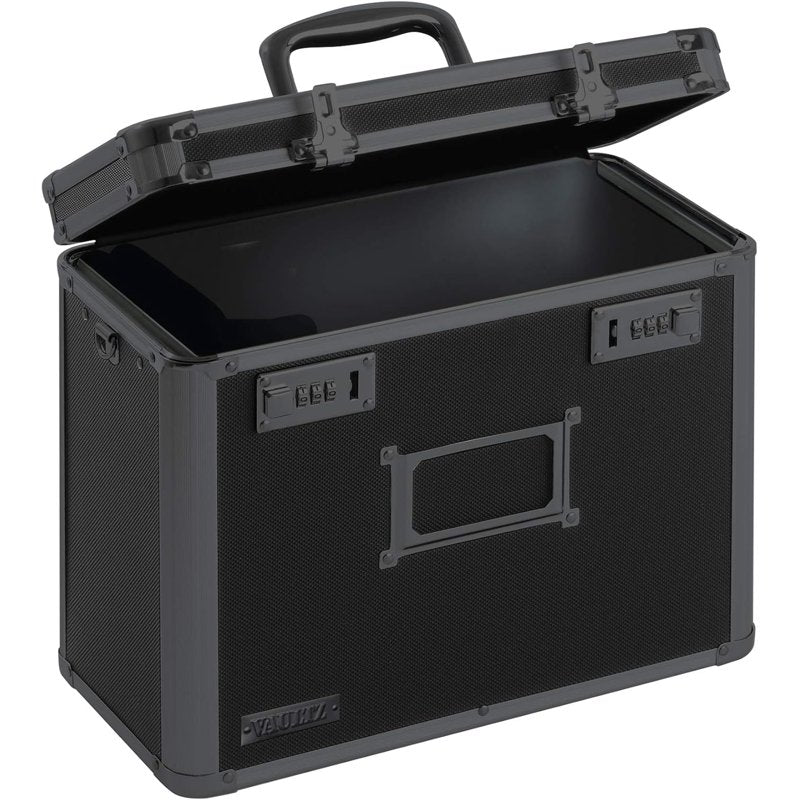 Lockable Letter Size File Tote Case with Security Locks and Handle