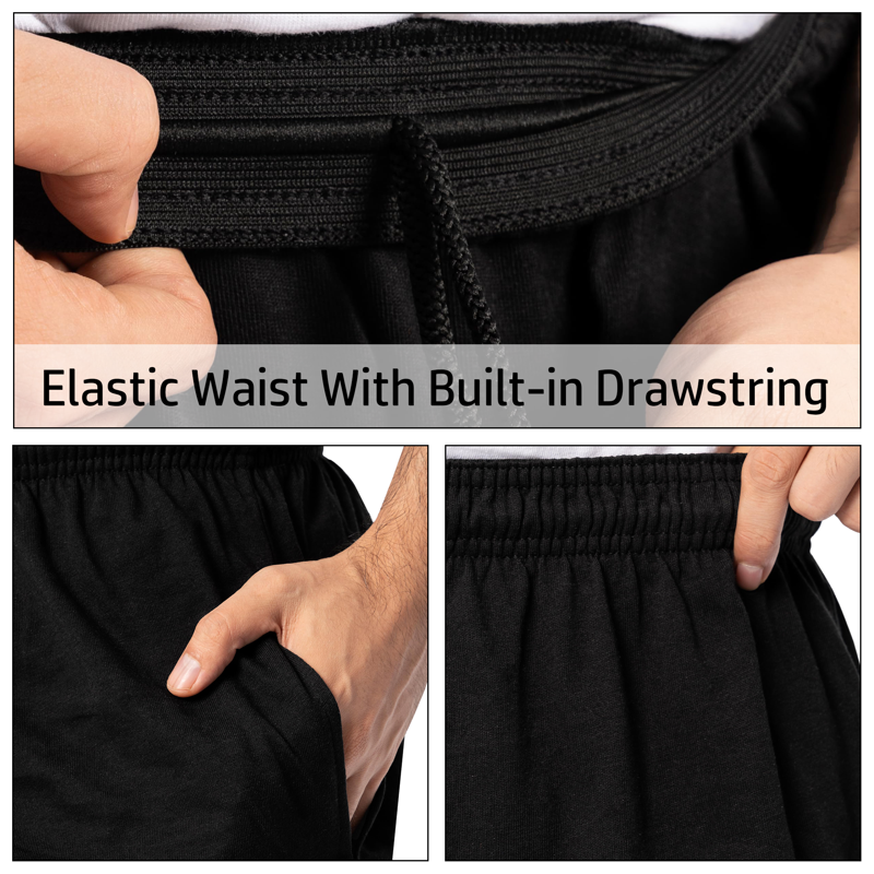Men's Casual Shorts with Elastic Waist & Drawstring - Versatile Daily Wear