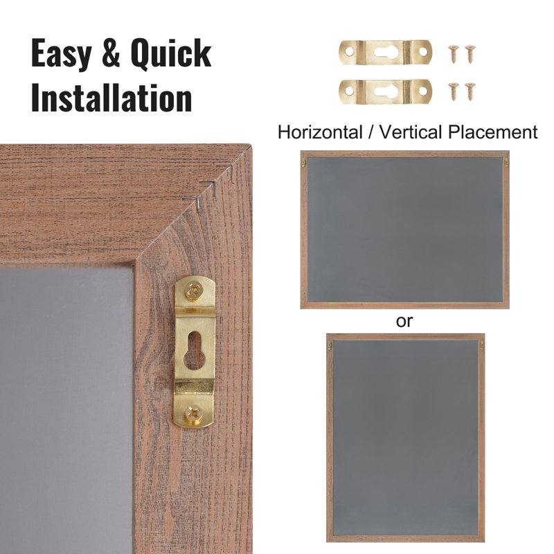 Magnetic Chalkboard Sign with Chalks and Frame - Rustic Home Decor & Party Calendar 35x46 inches