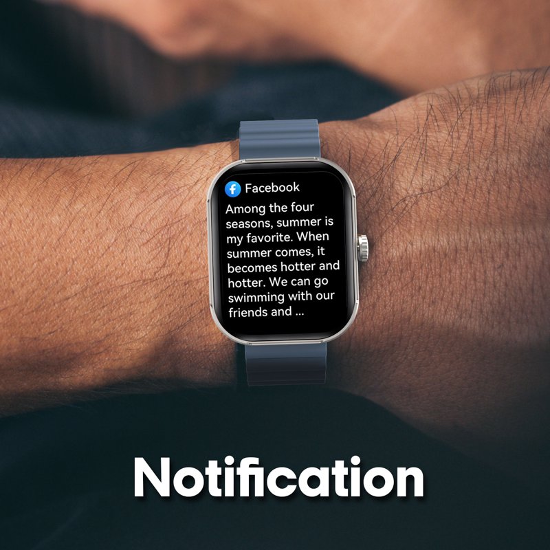 Smartwatch with 2.02-Inch AMOLED Screen Fitness Tracking Calls Sleep Monitoring