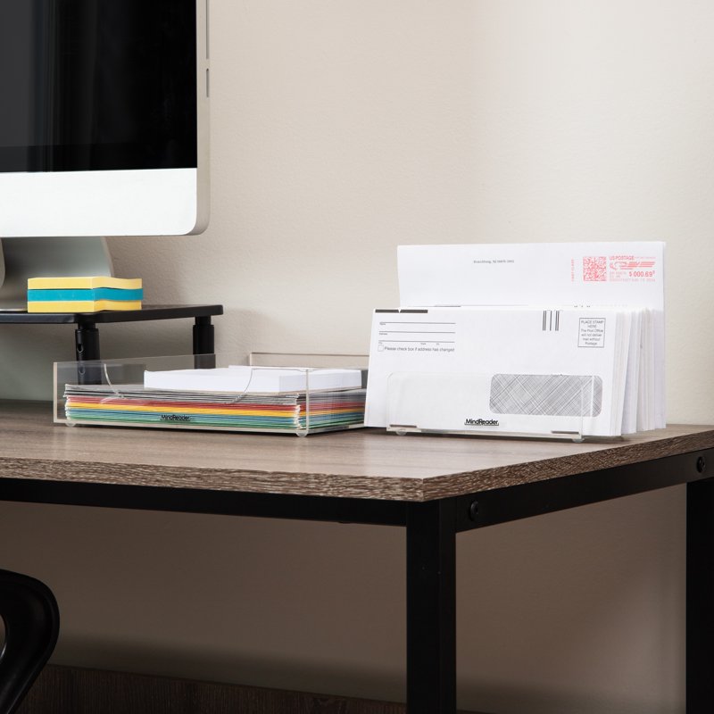 3-Tier Mail Sorter Desktop Organizer Acrylic Office Storage
