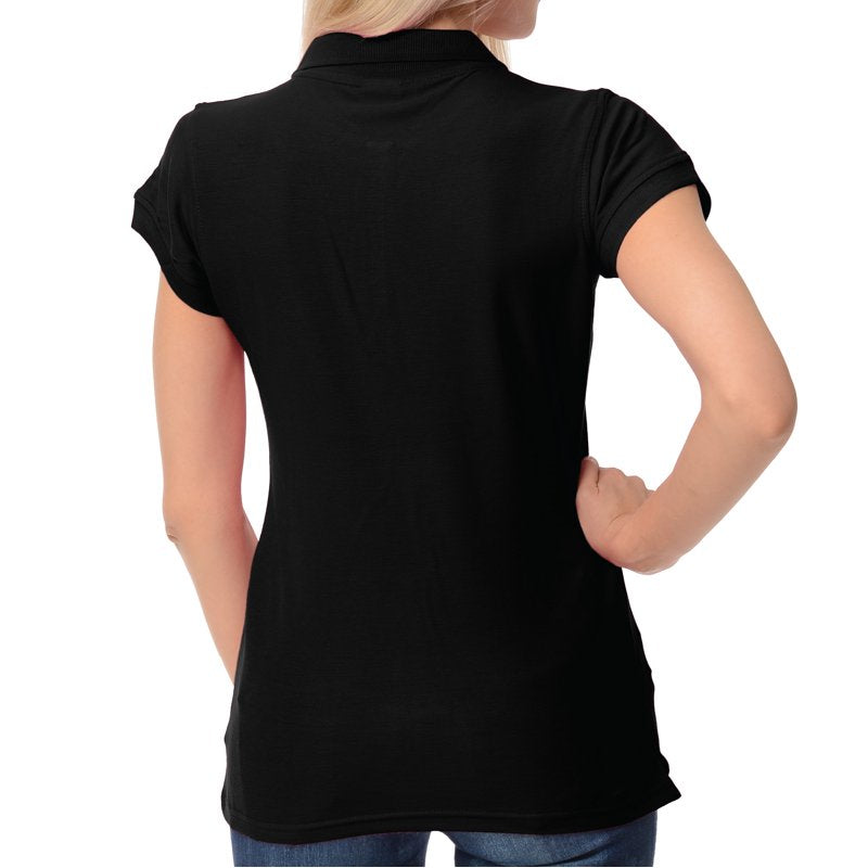 Women's Slim Fit Short Sleeve Polo Shirt - 100% Cotton Casual Top