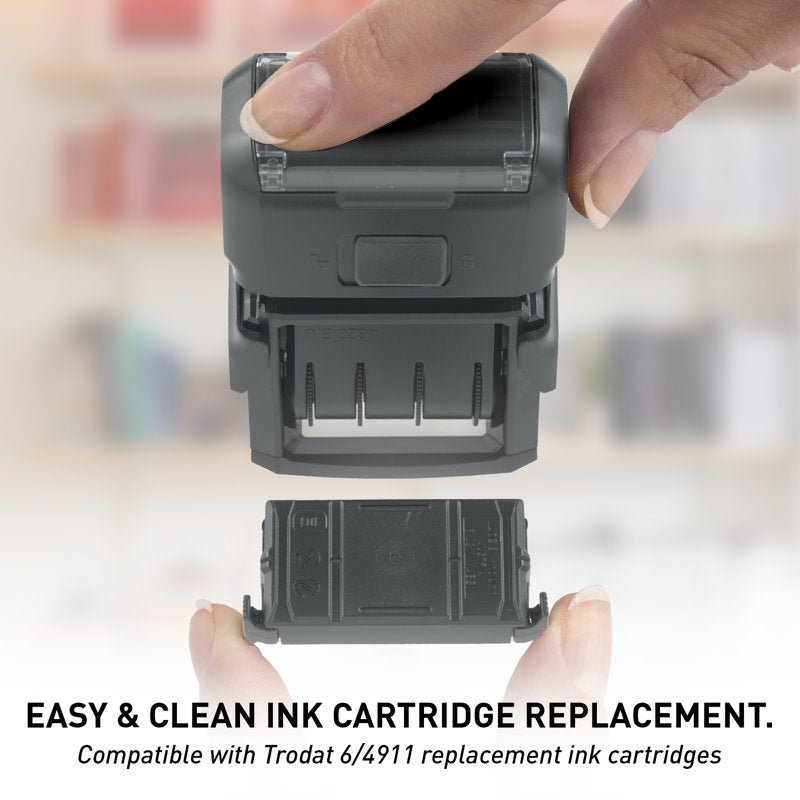 Self-Inking Date Stamp for Office & Personal Use – Adjustable, Eco-Friendly Ink