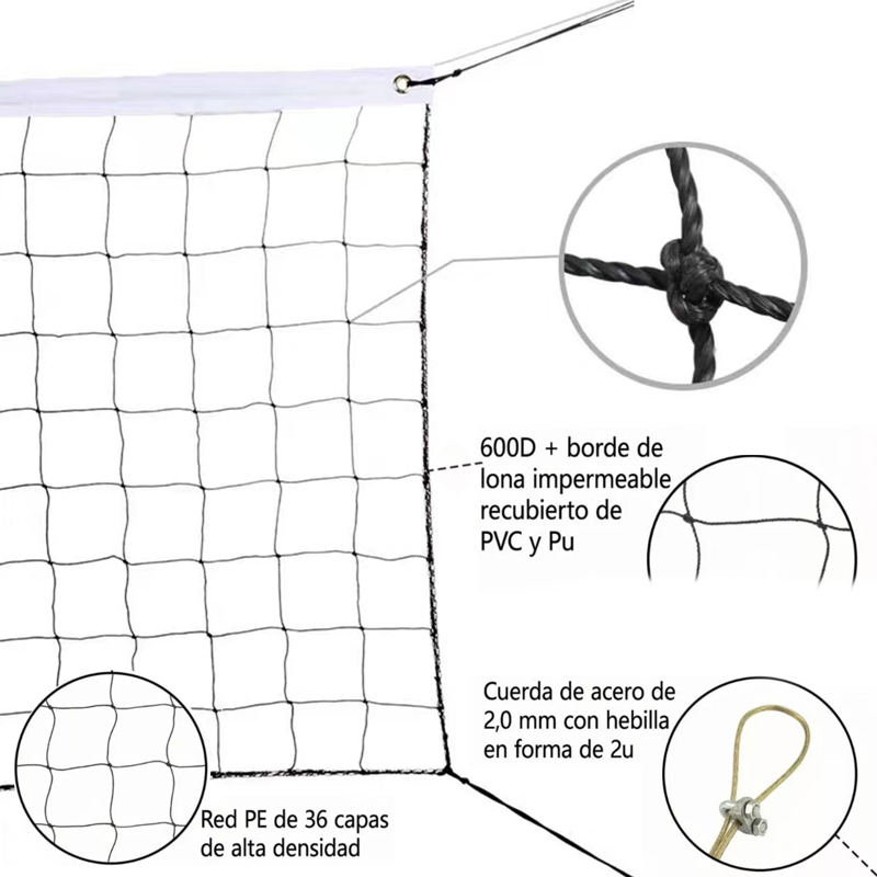 Outdoor Volleyball Net 32ft x 3ft Heavy Duty Beach & Backyard Volleyball Net