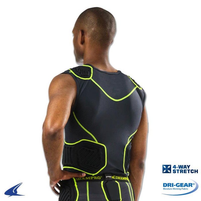 Youth & Adult Padded Football Compression Shirt Sleeveless Protective Gear