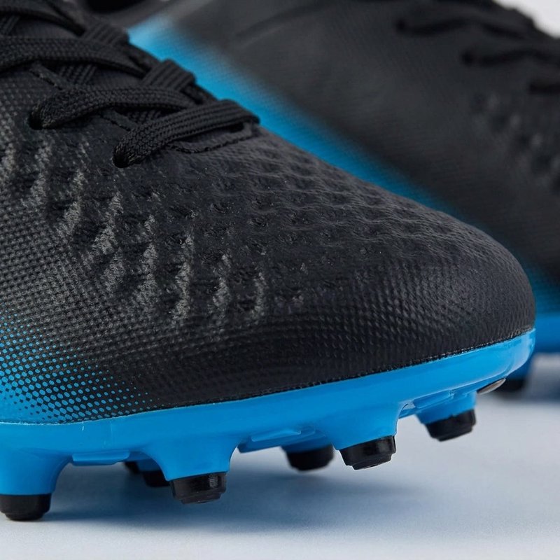 Vizari Kids Soccer Cleats - Firm Ground Football Shoes for Boys & Girls, Black Sky Blue