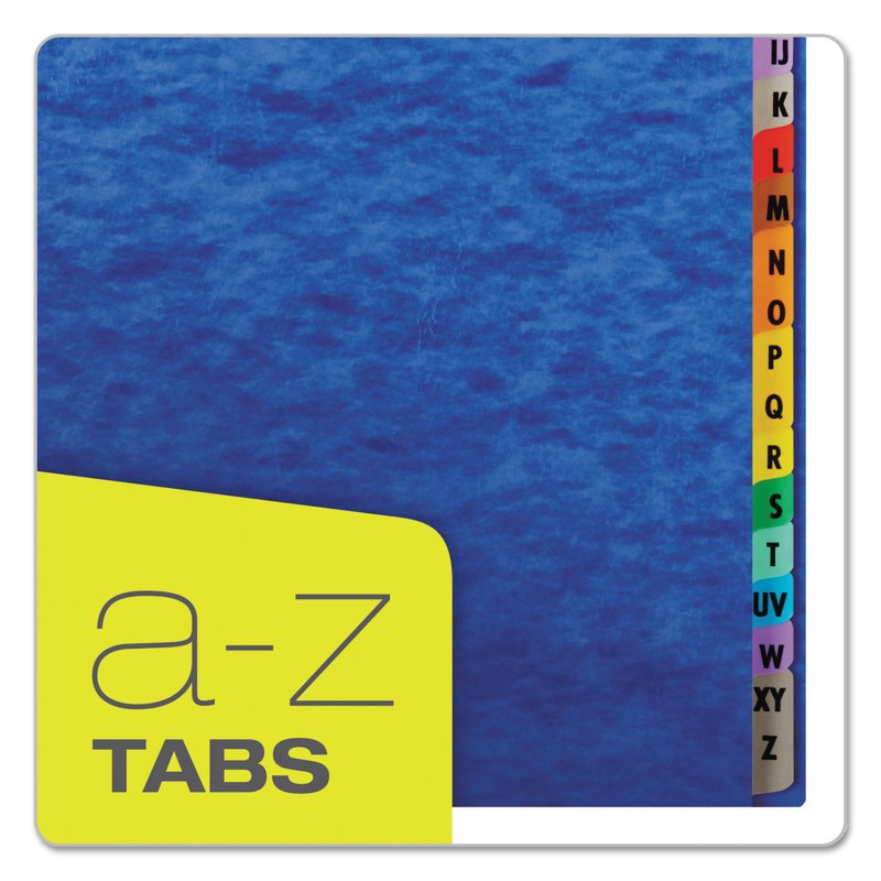 Expandable Desk File with A-Z Index - Letter Size, Acrylic-Coated, Blue