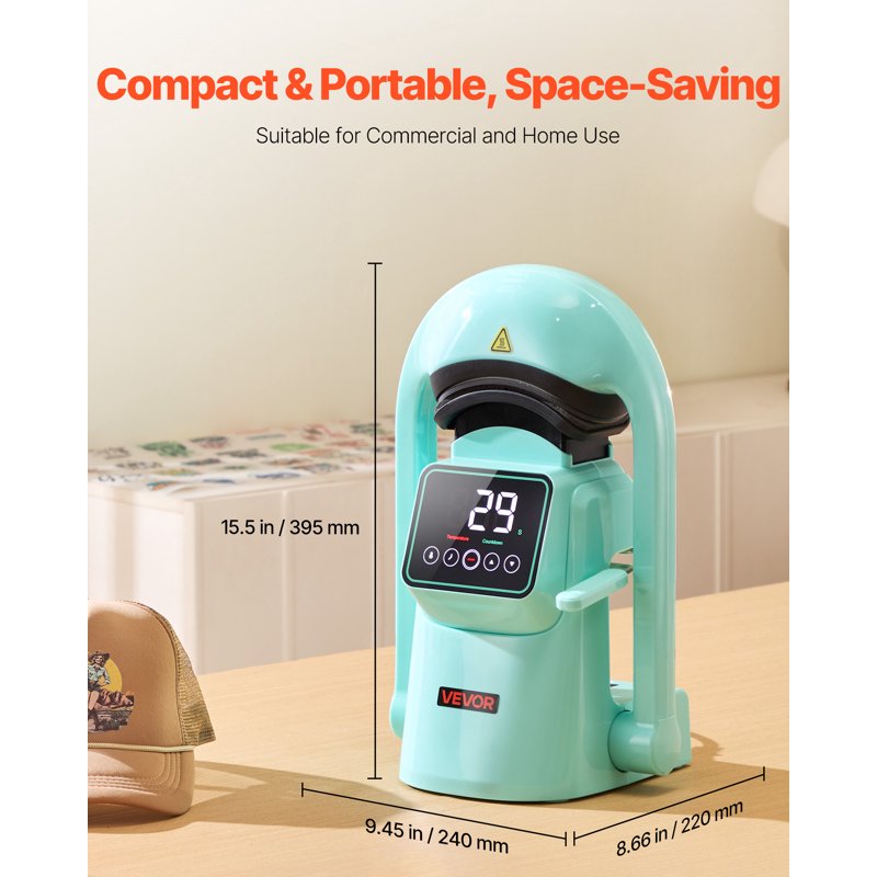 Auto Hat Heat Press Machine with Interchangeable Platens - Precise Temperature Control