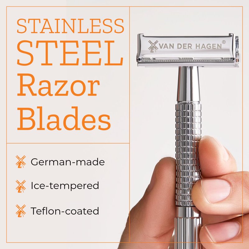 Safety Razor for Men - 5 Blade Traditional Double Edge Shaver, All Skin Types