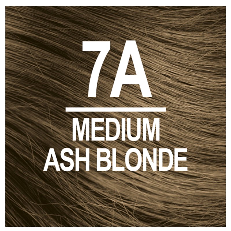Natural Hair Color Permanent Hair Dye - 7A Medium Ash Blonde, Vegan & Nourishing
