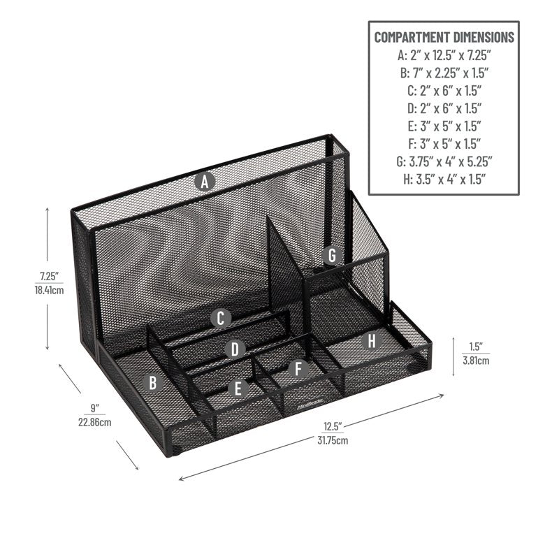 Desktop Organizer with Office Supplies - File Storage & Desk Storage Solution