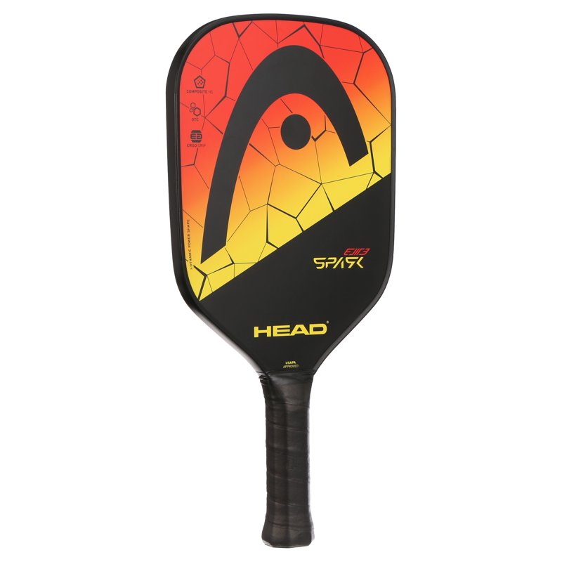 HEAD Spark Elite Pickleball Paddle - Fiberglass Surface, 8.1 oz, Red/Yellow/Black Variation