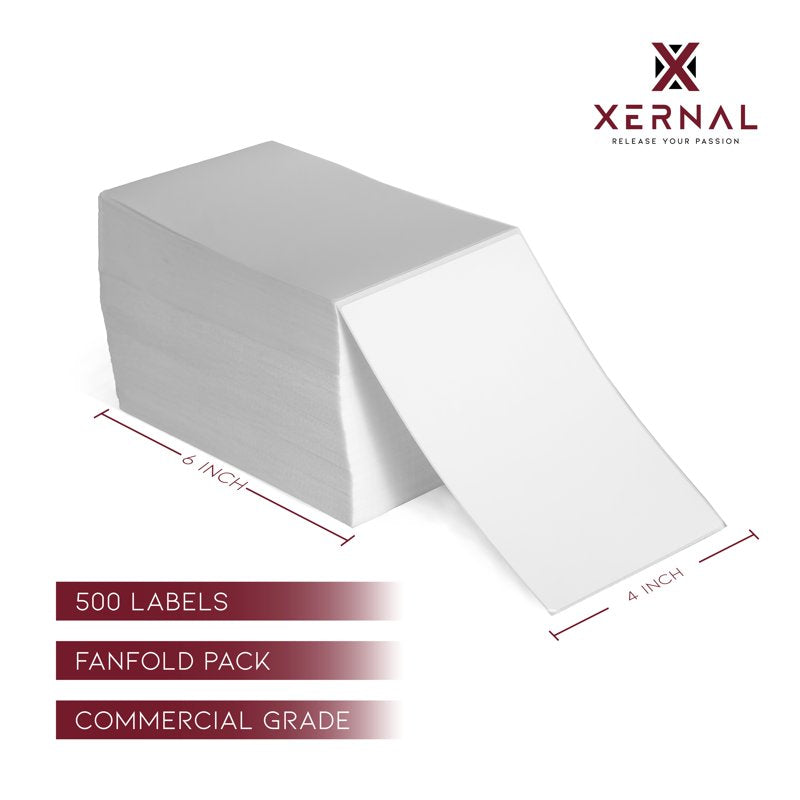 Thermal Shipping Labels 4x6 Fanfold Pack of 2000-4000 Labels for USPS UPS FedEx