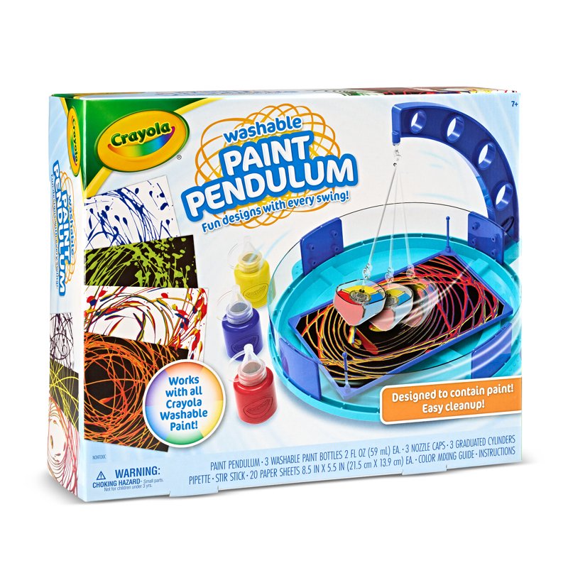 Kids Gravity-Driven Paint Pendulum Art Kit with Washable Paints & Paper