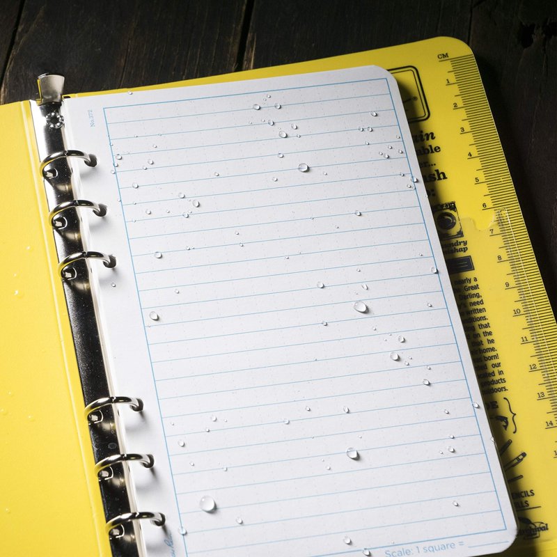 1/2 Inch Six-Ring Field Binder - Heavy Duty Yellow Plastic, 100 Sheets