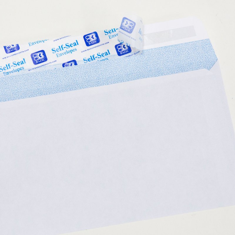Business Envelopes Pack of 24 - Secure Peel & Seal Windowless White 55 Count