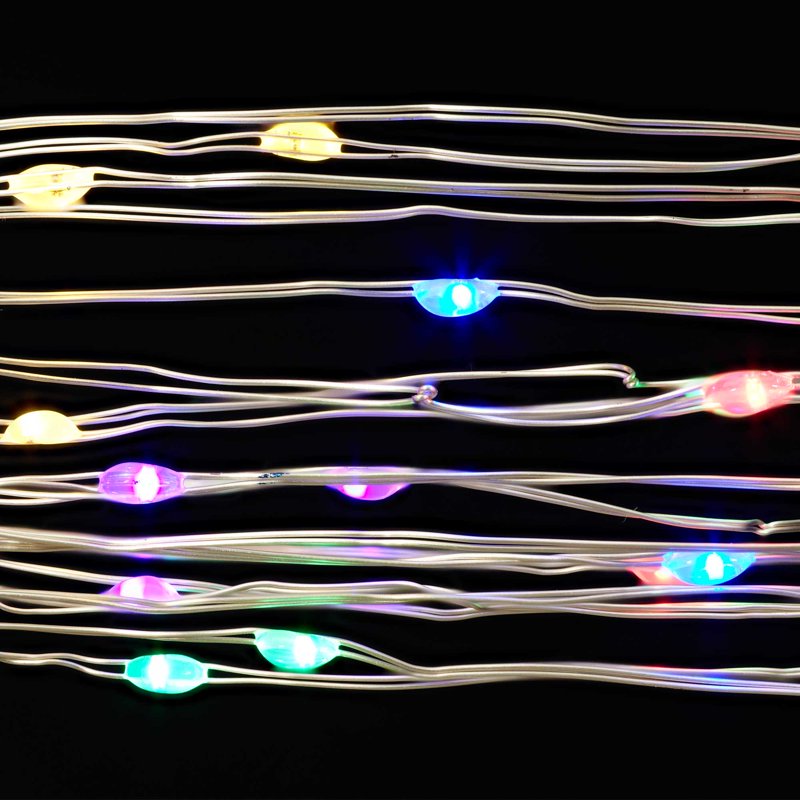 Battery-Operated Multi-Color LED String Lights with 8 Modes - 50 Lights, Indoor & Outdoor Use