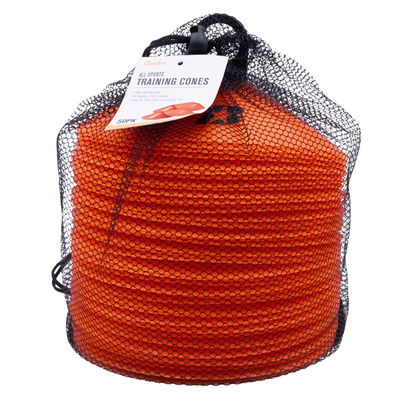 7.25-Inch Sports Training Cones for Athletics & Drills - Bright Orange Set