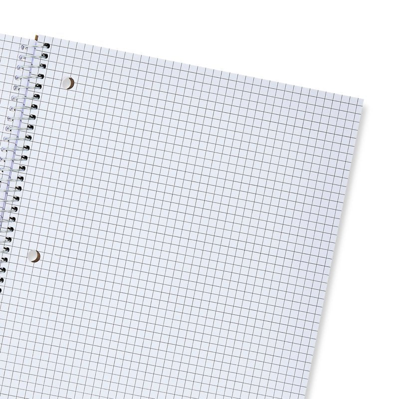 1-Subject Grid Ruled Notebook with Poly Cover - 80 Sheets, 8.5 x 10.5 in