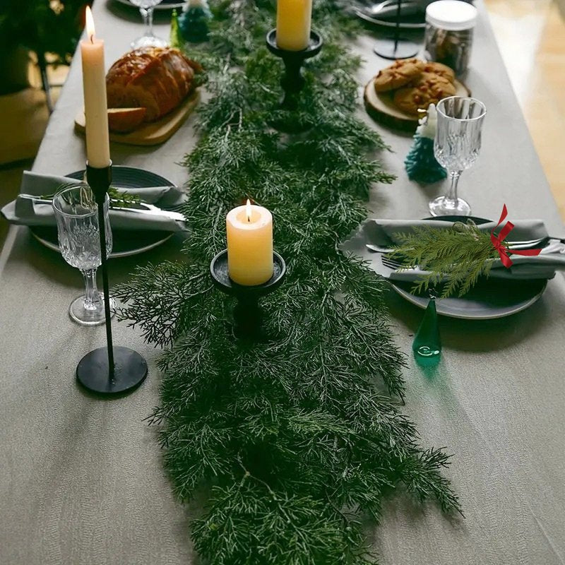 6.2FT Christmas Pine Garland - Real Touch Artificial Greenery for Holiday Decor