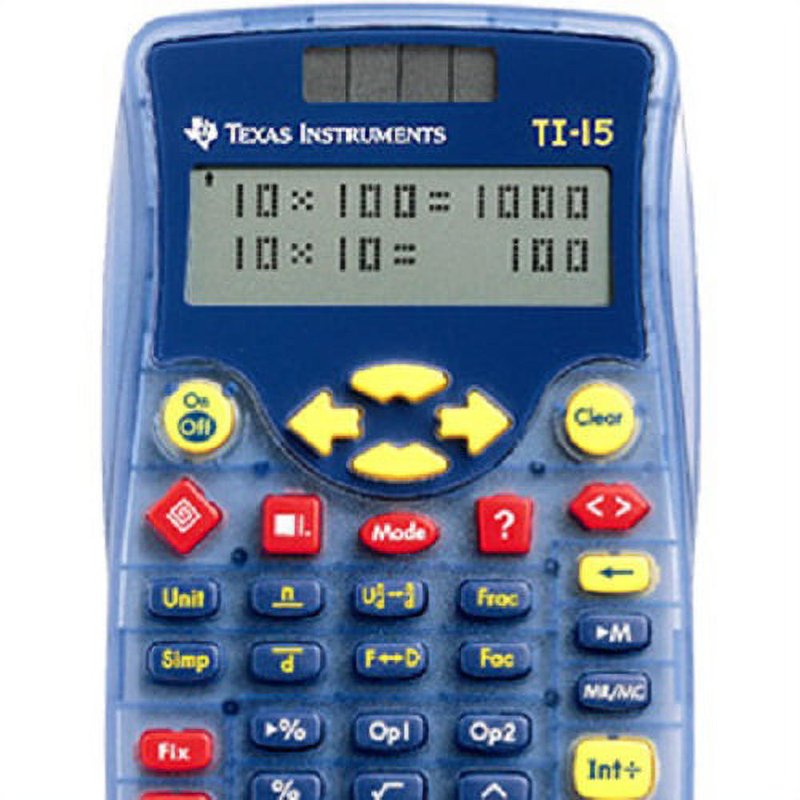Texas Instruments TI-15 Explorer Pocket Calculator with Battery & Solar Panel
