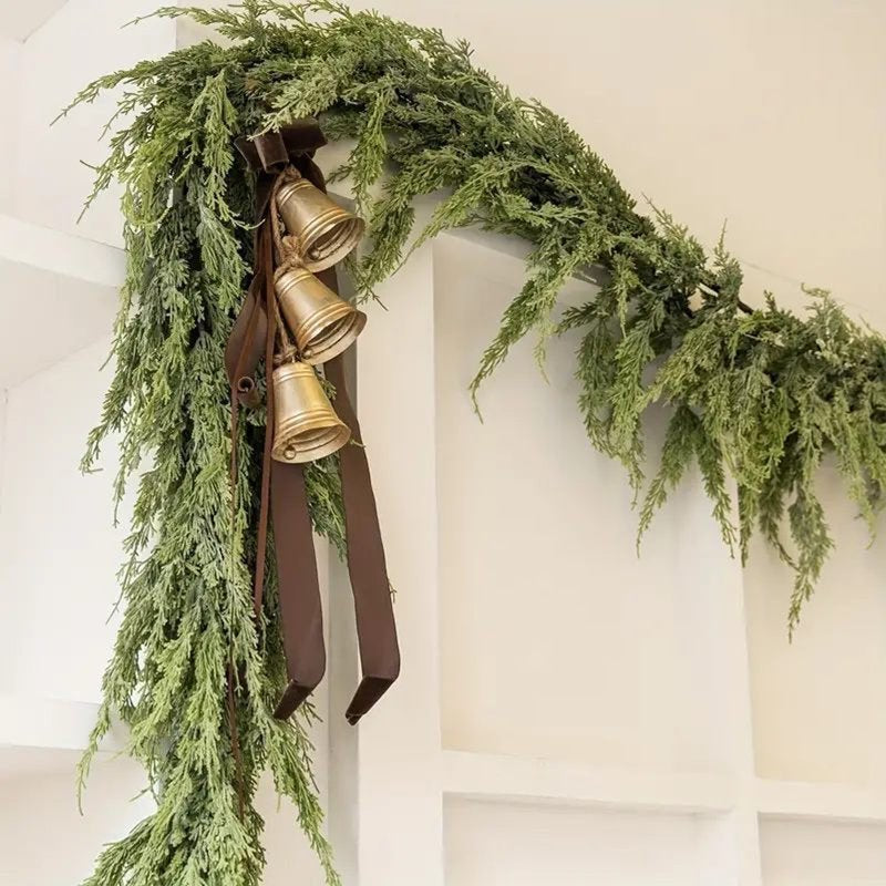 Artificial Pine Needle Garland 69-Inch Holiday Wreath for Christmas & Winter Decor