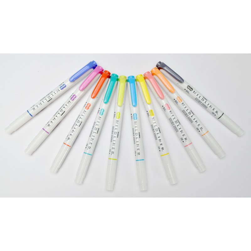 Double-Ended Creative Highlighter Set with Soft Colors - 10 Assorted Pens