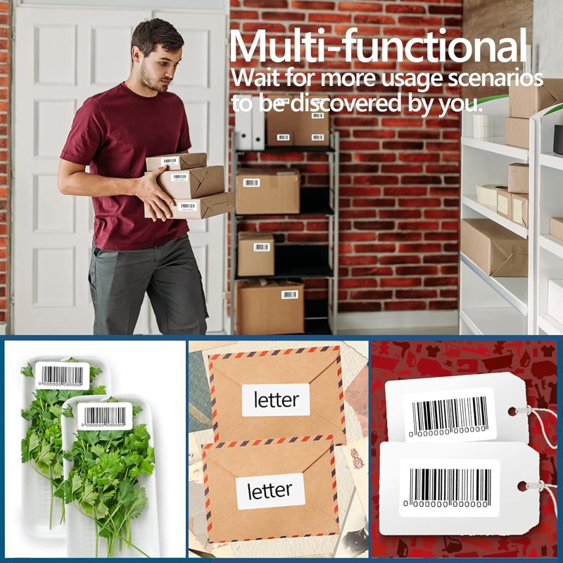 Thermal Barcode Label Rolls 2x1 Inches for FBA & Shipping - 1300 Labels per Roll