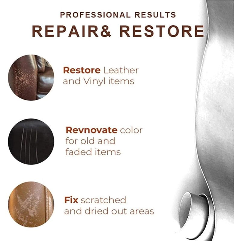 Leather Recoloring Balm - Leather Color Restorer & Repair Polish for Handbags, Couches, Shoes