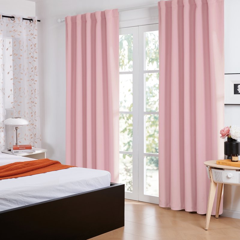 Blackout Curtains with Back Tab - Energy Saving Drapes for Home & Bedroom