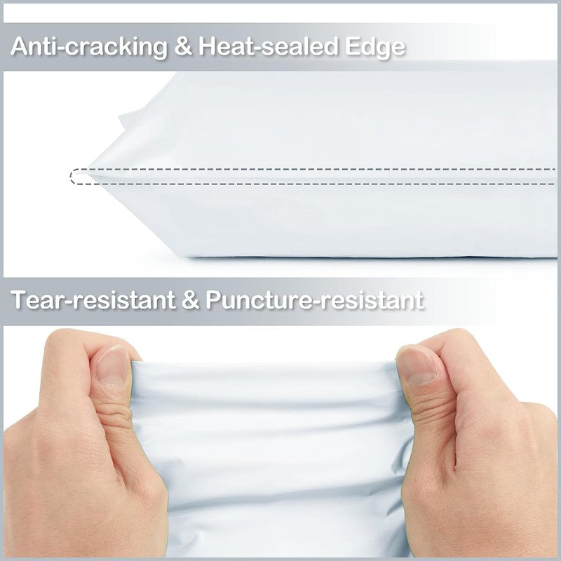 Large Poly Mailers 10x13 Inches - Waterproof Self-Seal Shipping Bags, Pack of 100