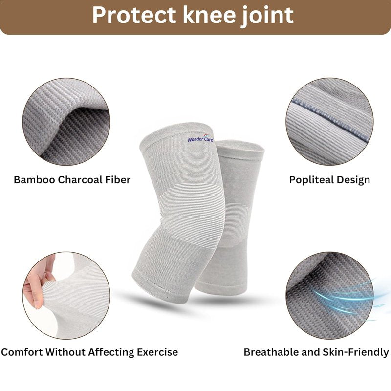 Bamboo Knee Compression Sleeve for Men Women Support & Pain Relief