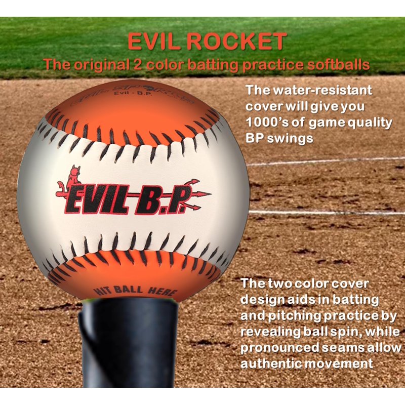 12-Inch Softballs for Batting & Pitching Training - Two Tone Practice Balls