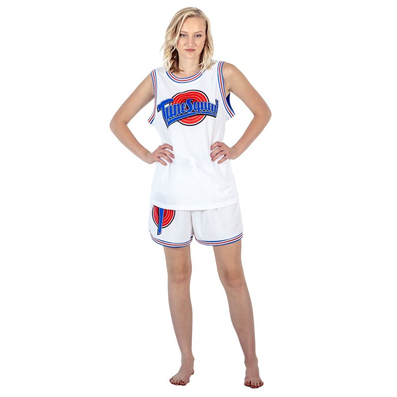 Space Jam Tune Squad Logo Tweety White Basketball Jersey - Adult 2XL S M L