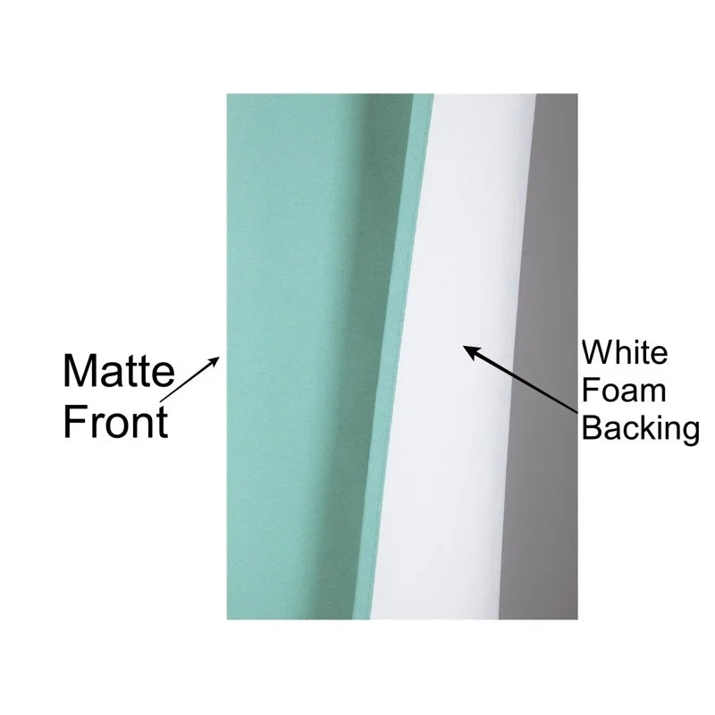 Light Filtering Microfiber Window Curtain Panel - Teal Blue, 35x84 Inches