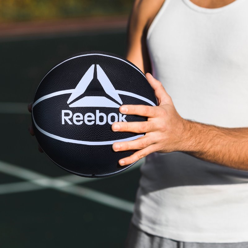 Reebok Size 5 Rubber Basketball with Pump - Indoor & Outdoor Play