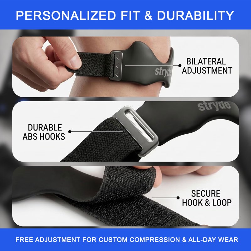 Adjustable Knee Support Strap for Running & Fitness - Breathable Silicone Lock Pad