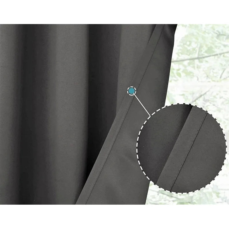 Thermal Blackout Grommet Window Curtain Panel - 28x36 Dark Gray, Energy Efficient