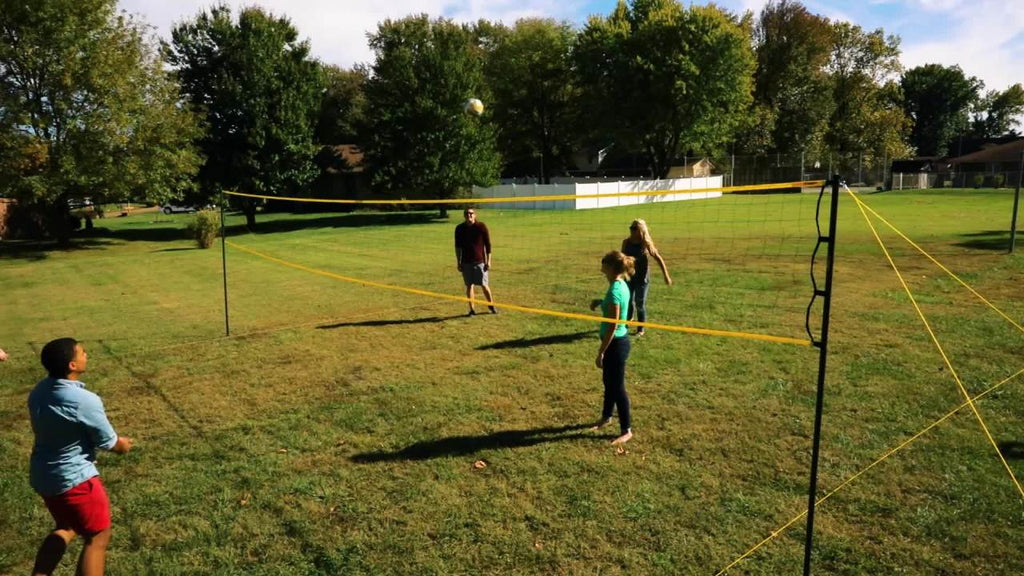 Portable Volleyball Set with Official Size Ball, Pump & Carry Bag